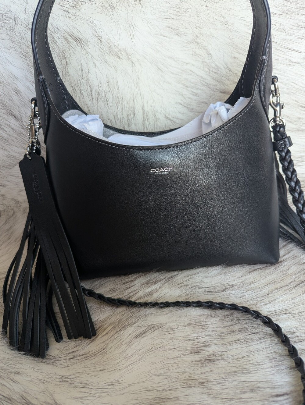 Coach Brooklyn Fringe Shoulder Bag 23 - Picture 1 of 11